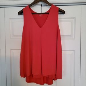 LOFT Outlet Coral Overlay Tank w/ Fly-Away Back